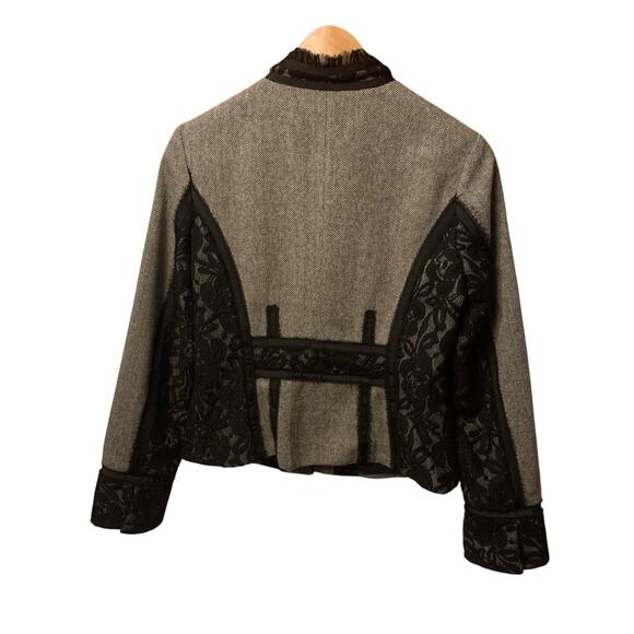 WHBM Women’s Herringbone Sequin Lace Blazer Jacket Size 4 EUC - Picture 5 of 11